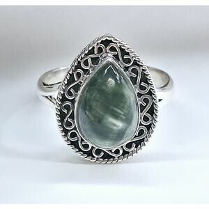 Sterling Silver Seraphinite Ring Size 6